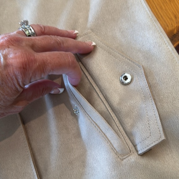 Zara Faux Suede Double Breasted Trench - Picture 10 of 12